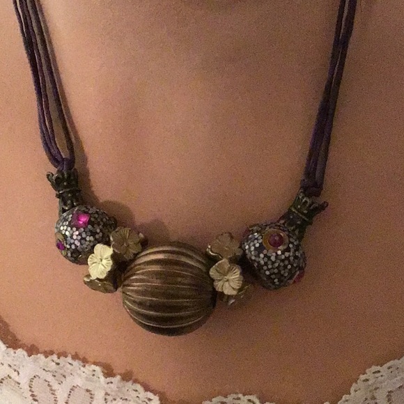 Necklace Multi Colors / Beads & Metals, Approx 7in - Picture 3 of 4